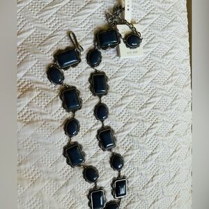 New! Haute Hippie Blue and Silver gemstone belt.